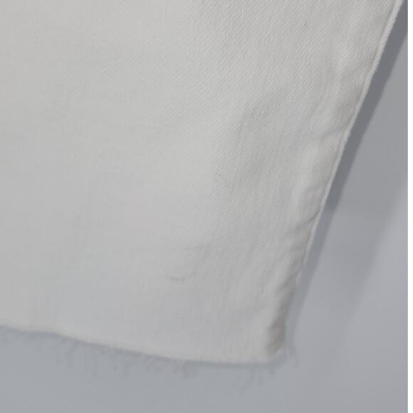 GAP Kick Fit High Rise Raw Hem Jeans Optic White 32 Tall (14T) - Picture 7 of 12
